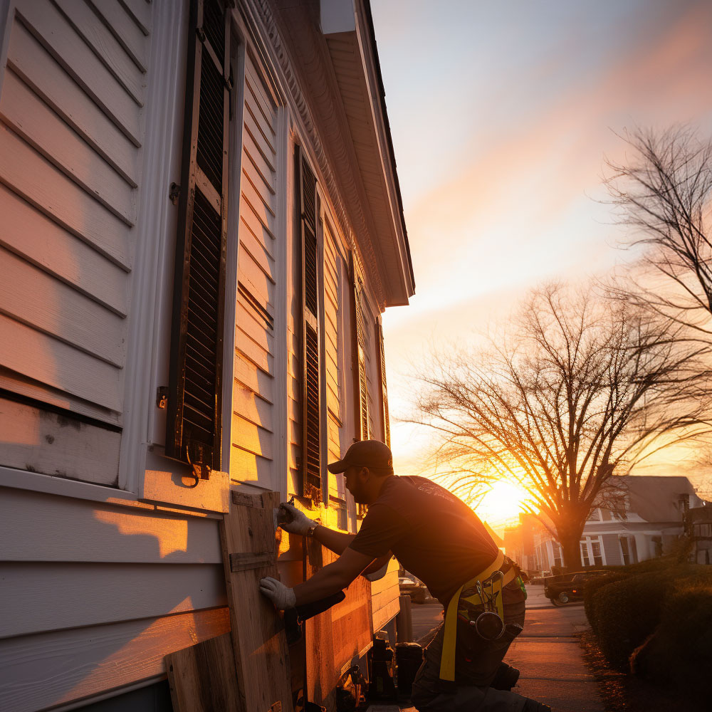 expert finishing off a home restoration in orange county los angeles